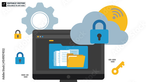 Secure cloud data storage and protection with encryption and access control for business and personal use