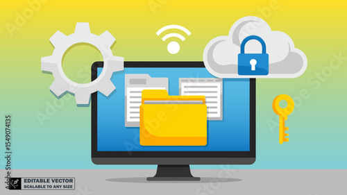 Secure cloud data storage and protection with encryption and access control for business and personal use