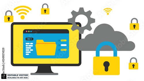 Secure cloud data storage and protection with encryption and access control for business and personal use