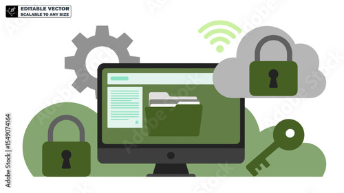 Cloud security data protection and privacy concept for secure file storage and access control system