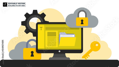 Cloud security data protection and privacy concept for secure file storage and access control system