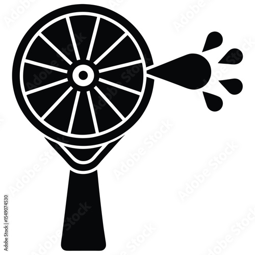Portable Handheld Mist Fan Silhouette