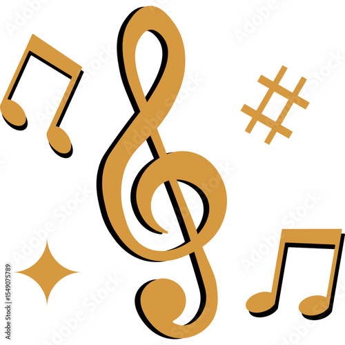 Retro Musical Note