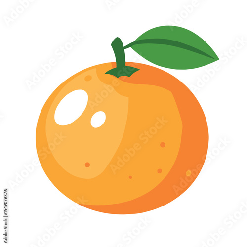 A simple vector graphic of an orange half