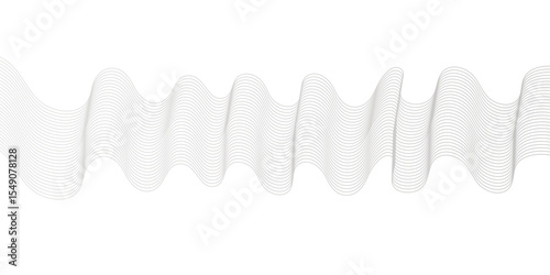 Abstract gray smooth waves on a white background. beautiful white and gray super vector waves of different shapes gradient flowing wave lines. abstract dynamic color lines, waves. 