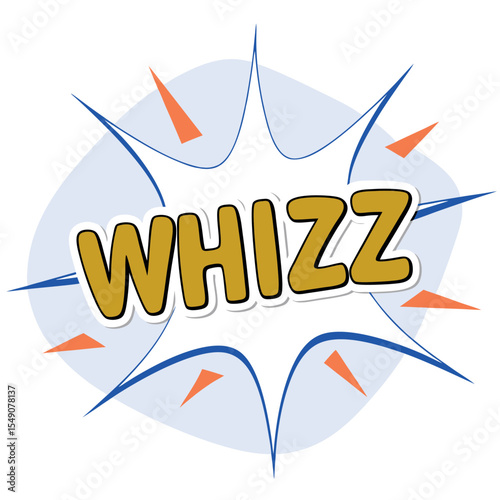 Whizz Comic Book Style Vector Art Design.
