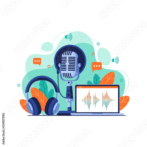  Vintage Podcast Studio Setup