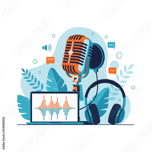  Vintage Podcast Studio Setup