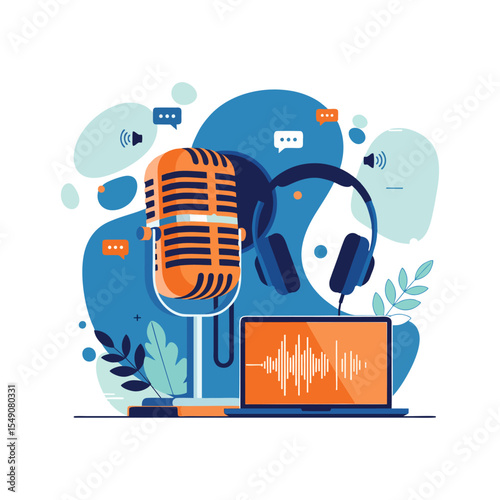  Vintage Podcast Studio Setup