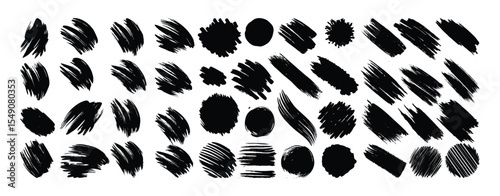 Leopard fur texture vector design with black grunge ink brush designs