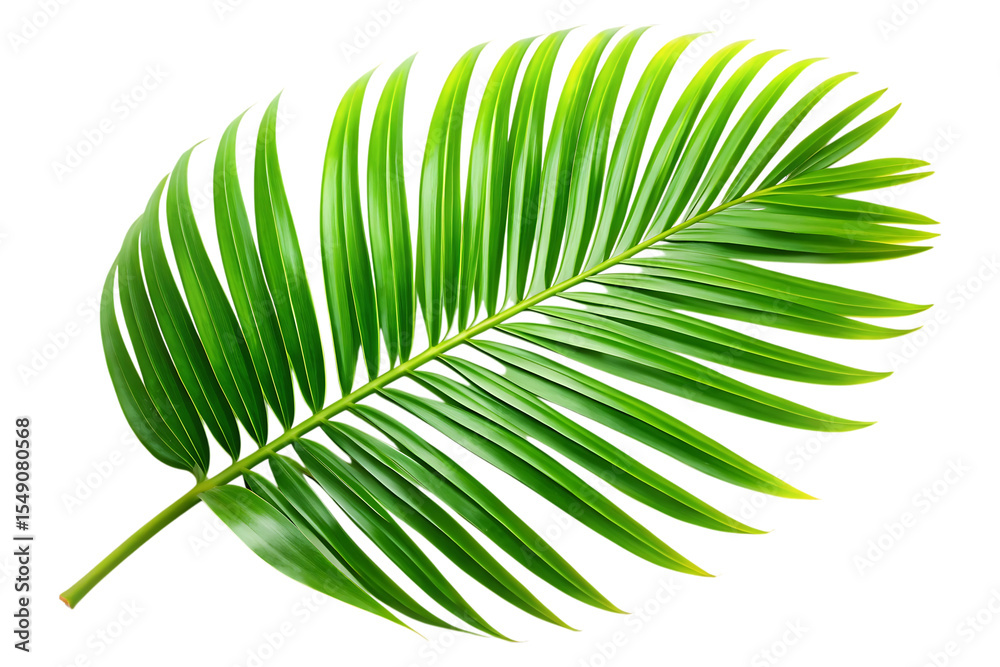 Fototapeta premium tropical nature green palm leaf image isolated on transparent