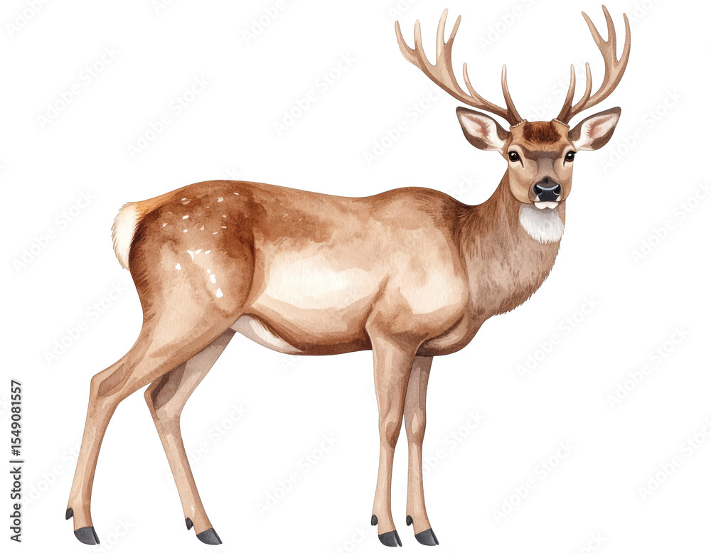 Obraz premium Captivating closeup, deer with intricate ant details on its head, showcasing nature's wonders