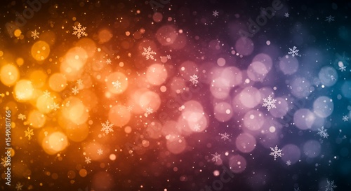 Enchanting Winter Solstice: A Festive Blend of Warm Gold and Cool Purple Lights
