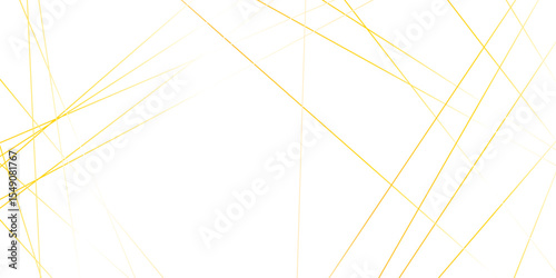 Abstract gold lines on transparent background. random chaotic lines abstract geometric patterns of modern design. geometric design created using light colorful digital net web line technology.
