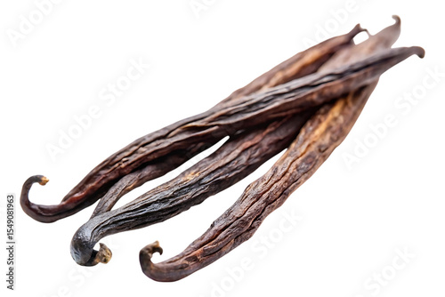 vanilla bean pod image isolated on transparent background
