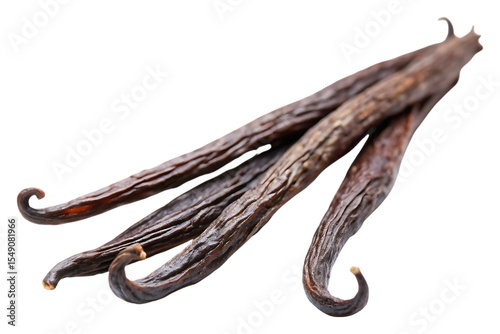 vanilla bean pod image isolated on transparent background