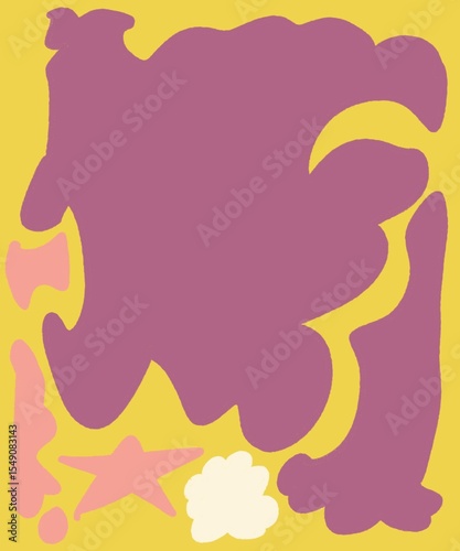 Hand drawing illustration shape abstract background