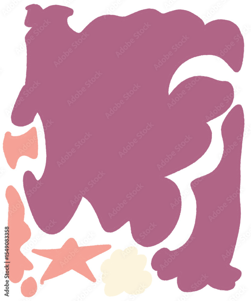 Fototapeta premium Hand drawing illustration shape abstract background