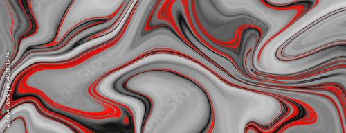 White marble background with red gray veining texture in panoramic format, elegant stone surface design, backdrop