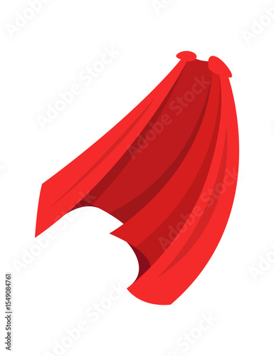 Red Superhero Cape Perfect for Creative Designs, Artistic Illustrations, and More