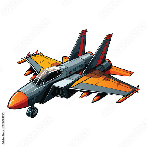 Minimalist Stealth Fighter Vector for Defense Interfaces

