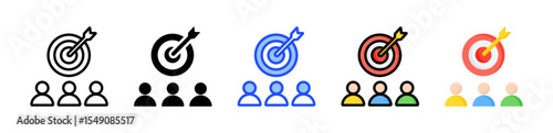Goals Icon Collection With Multiple Styles