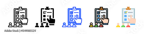 Planning Icon Collection With Multiple Styles