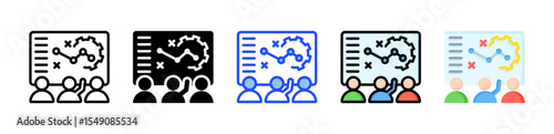 Strategy Icon Collection With Multiple Styles