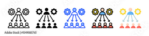 Delegation Icon Collection With Multiple Styles