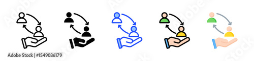Peer Support Icon Collection With Multiple Styles