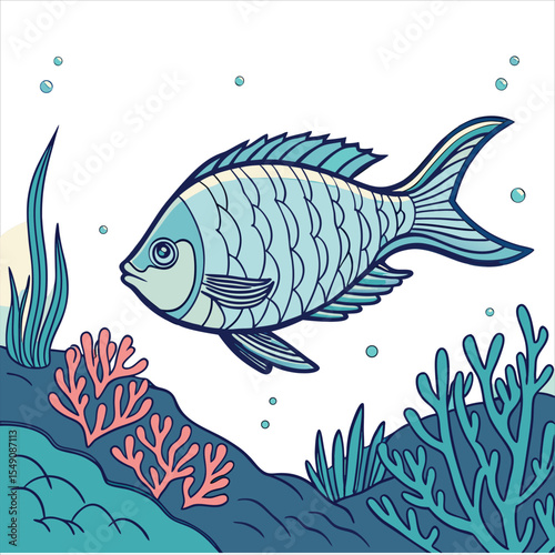 Sea food artwork. Canned fish artwork. Sardines fish artwork for t shirt print, poster, sticker fish vector