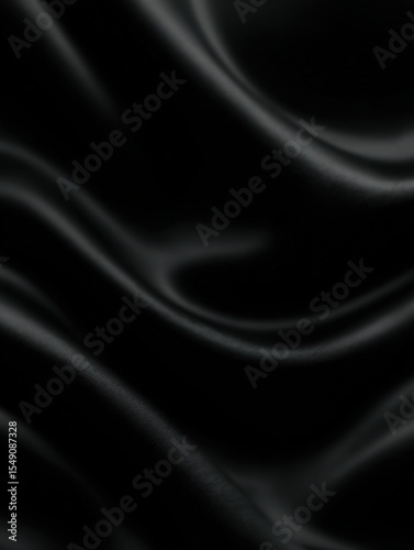 Wallpaper Mural Smooth luxurious black satin fabric with soft flowing folds and sheen Torontodigital.ca