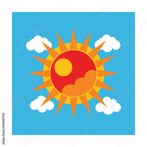 Summer sunny element vector illustration icon.