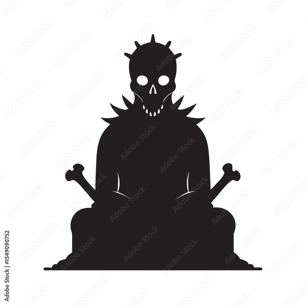 Hel Underworld Half Face Silhouette
