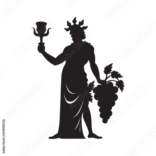 Ancient Dionysus With Grapes And Wine