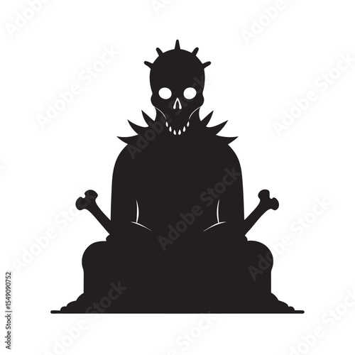 Hel Underworld Half Face Silhouette