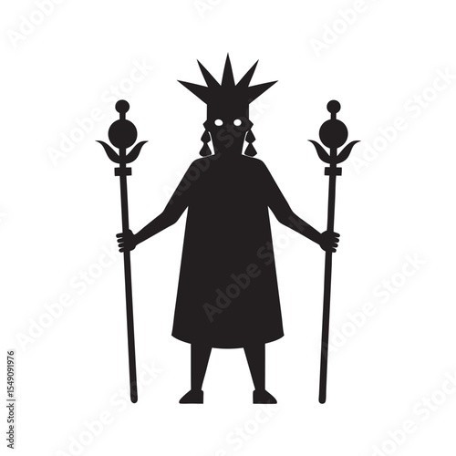 Viracocha Incan Creator Holding Staff