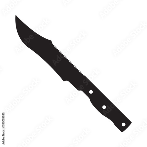 Knife icon vector. Hunting knife illustration sign. Military knife communication symbol. Cold weapon web icon set.