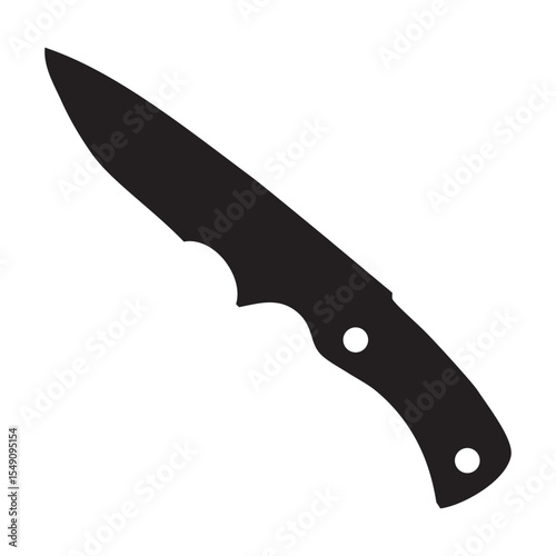 Knife icon vector. Hunting knife illustration sign. Military knife communication symbol. Cold weapon web icon set.