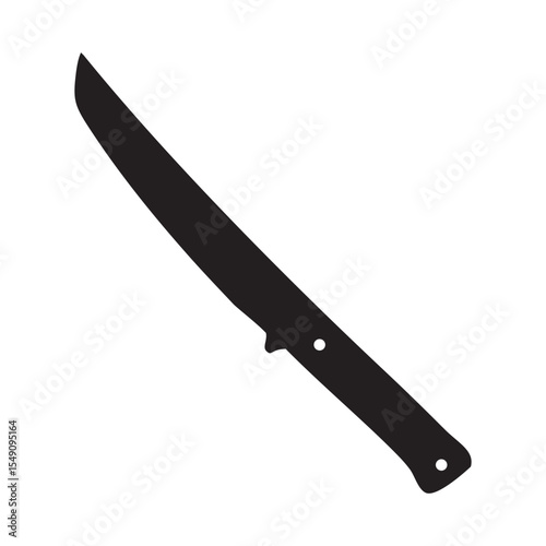 Knife icon vector. Hunting knife illustration sign. Military knife communication symbol. Cold weapon web icon set.