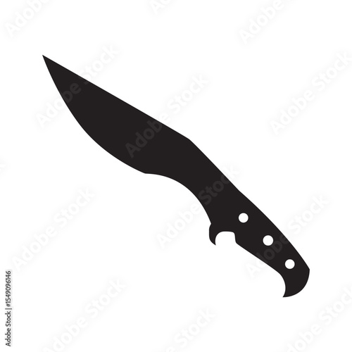 Knife icon vector. Hunting knife illustration sign. Military knife communication symbol. Cold weapon web icon set.