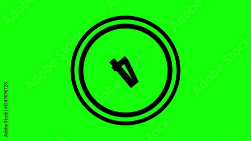 10 seconds Digital countdown timer Green screen animation