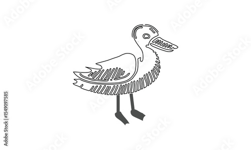 Vector Cartoon Duck Design Fully Editable High Quality