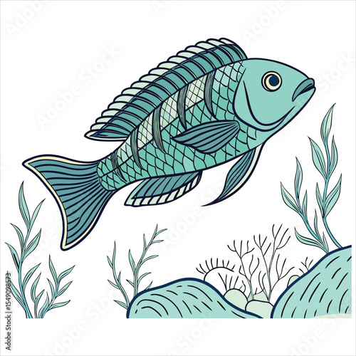Sea food artwork. Canned fish artwork. Sardines fish artwork for t shirt print, poster, sticker fish vector