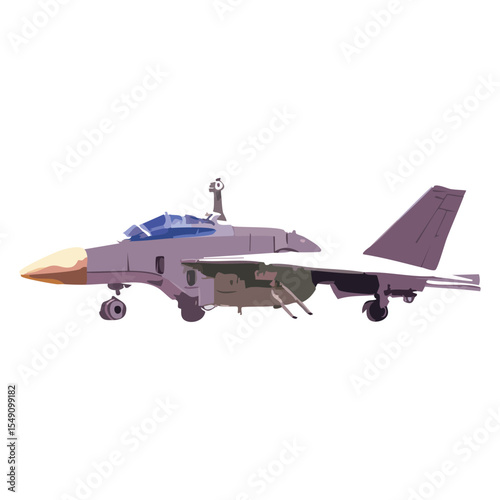 Minimalist US Stealth Aircraft Vector for War and Military Projects

