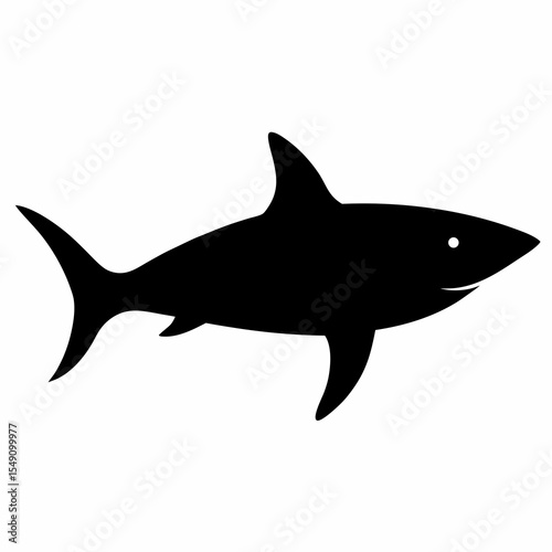 shark isolated on white