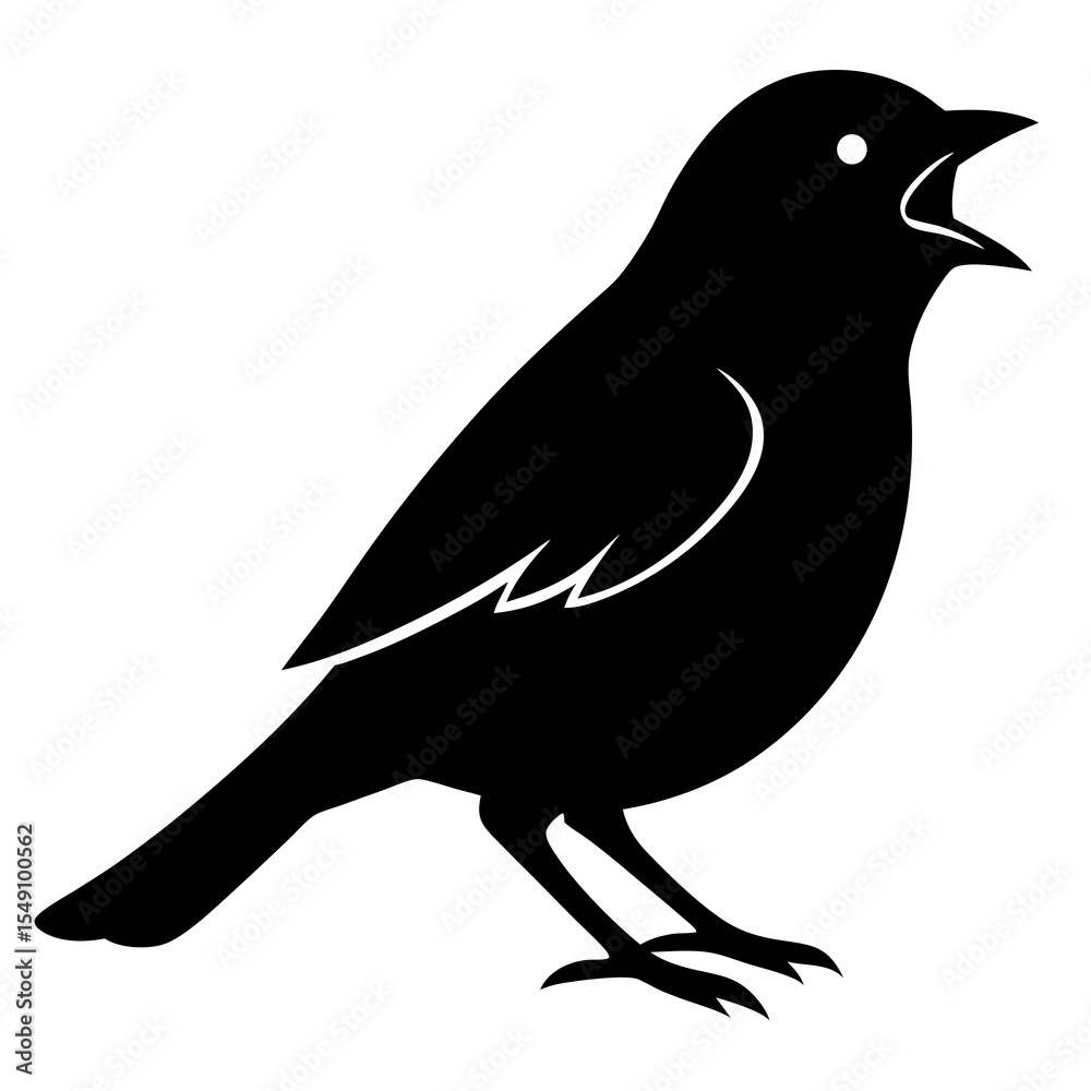 Fototapeta premium crow on a white background