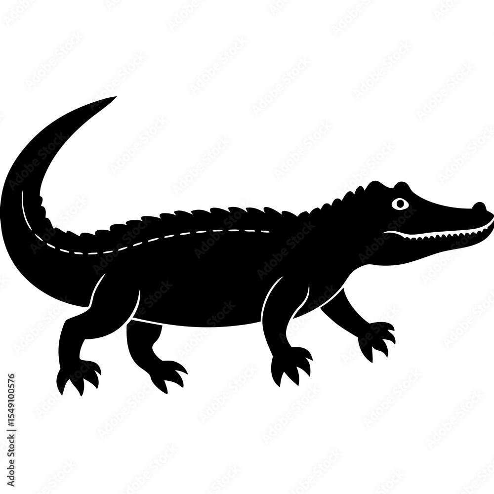 Fototapeta premium crocodile isolated on white background