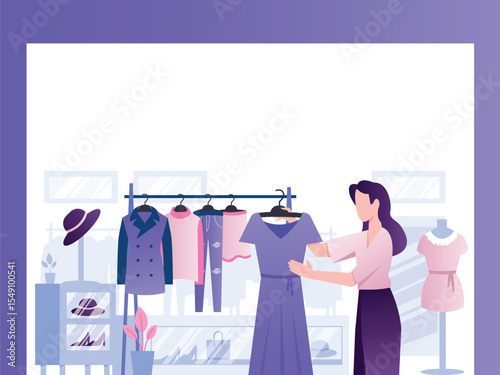 Fashion Store Illustration – Boutique Shopping and Retail Experience