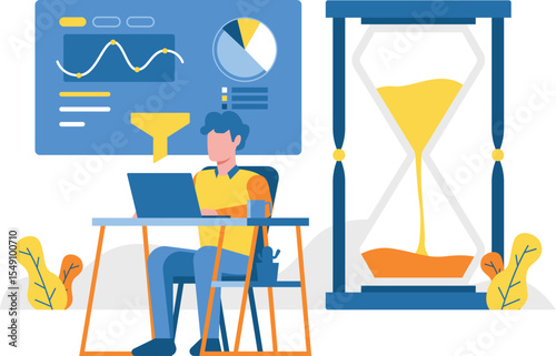Processing Survey Data Illustration – Statistical Analysis and Research Report Concept